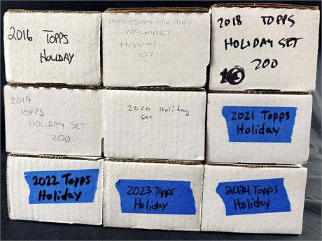 2016-2024 Topps Holliday Complete Sets (9) Updated