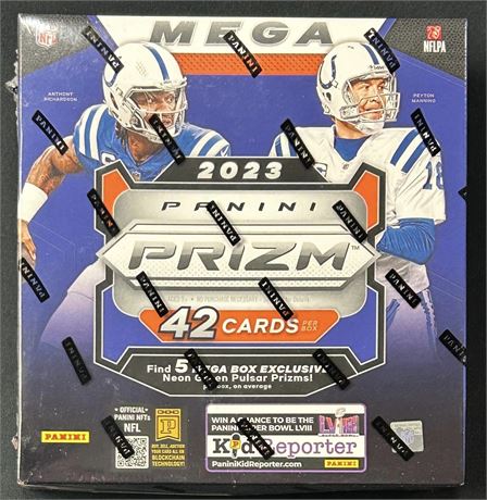 2023 Panini Prizm Football Factory Sealed Mega Box (42 Cards)