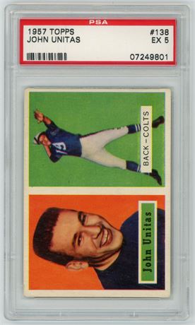 1957 Topps #138 Johnny Unitas RC PSA 5 EX