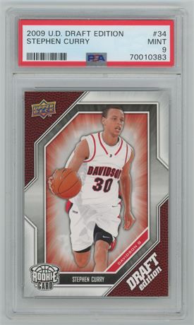 2009 U.D. Draft Edition #34 Steph Curry RC PSA 9 MINT