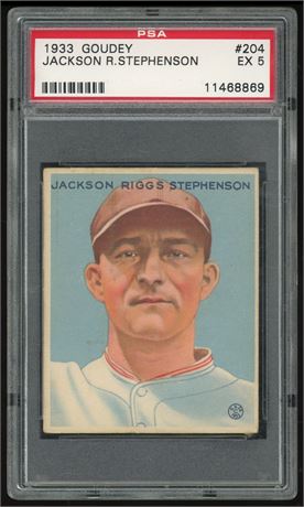 1933 Goudey #204 Jackson R. Stephenson PSA 5 EX