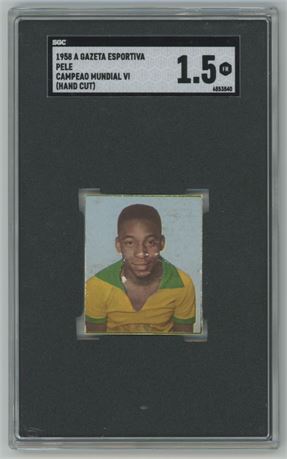 1958 A Gazeta Esportiva Pele RC Campeao Mundial VI Hand Cut SGC 1.5 FAIR