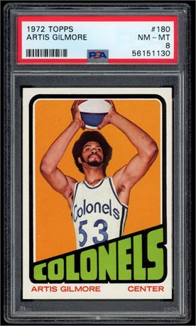 1972 Topps #180 Artis Gilmore RC PSA 8 NMMT