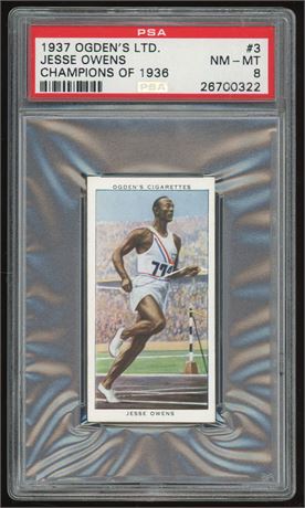 1937 Odgen's LTD #3 Jesse Owens Champions of 1936 PSA 8 NMMT