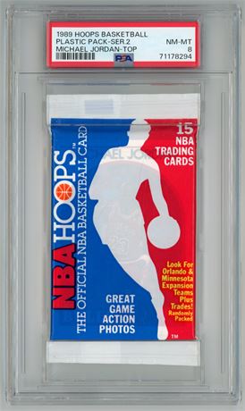 1989 Hoops Basketball Plastic Pack Series 2 Michael Jordan Top PSA 8 NMMT