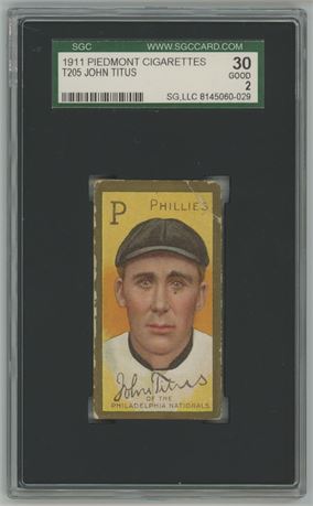 1911 T205 Piedmont John Titus SGC 2 GOOD