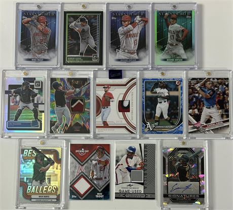 2017-2024 MLB Stars Lot (13) w/ Patches, RC's, Auto