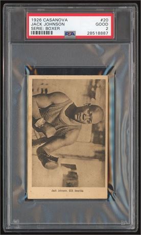 1926 Casanova #20 Jack Johnson Serie: Boxer PSA 2 GOOD
