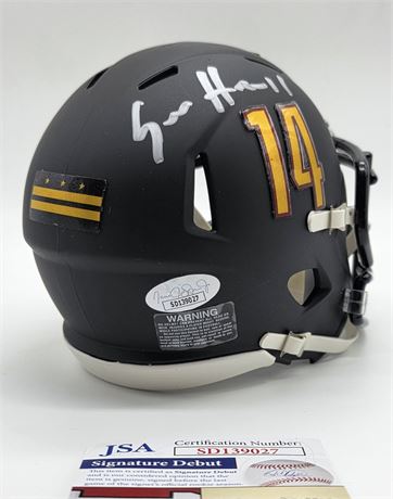Sam Howell Autographed Riddell Speed Mini Helmet JSA