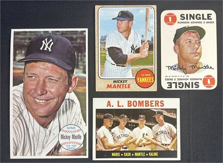 1964-1968 Topps Mickey Mantle Lot (4) READ
