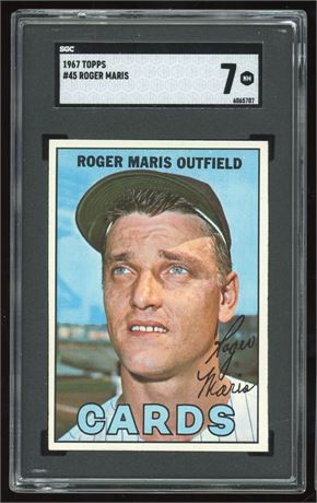 1967 Topps #45 Roger Maris SGC 7 NM