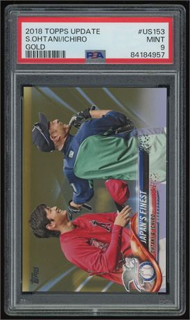 2018 Topps Update Ohtani/Ichiro Gold 1838/2018 PSA 9 MINT