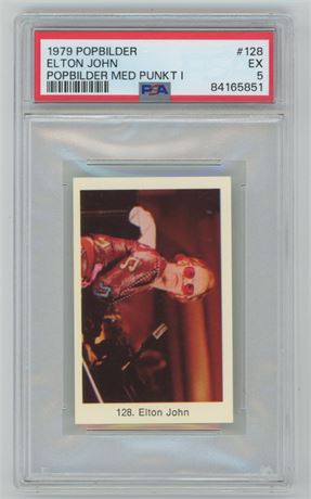 1979 Popbilder #128 Elton John PSA 5 EX