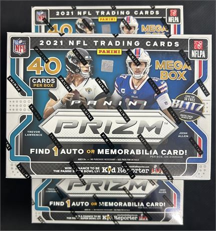 2021 Panini Prizm Football Factory-Sealed Mega Box Lot (3) Target