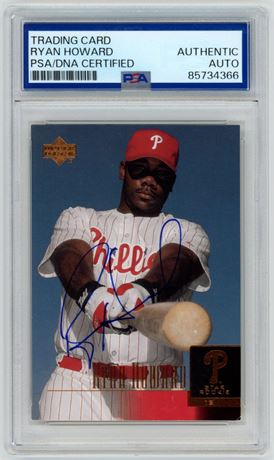 2001 Upper Deck #62 Ryan Howard PSA/DNA Certified Authentic Auto