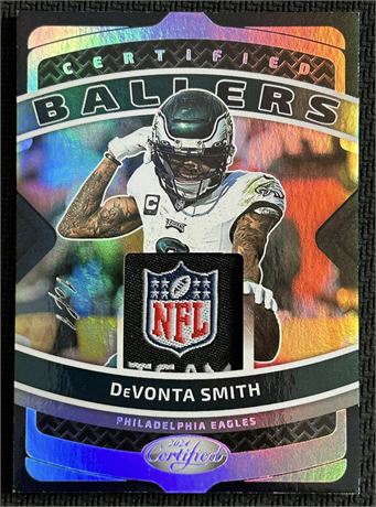 2024 Panini Certified 1/1 DeVonta Smith Certified Ballers NFL Shield