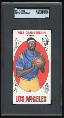 1969 Topps #1 Wilt Chamberlain SGC Authentic (Minimum Size Not Met)