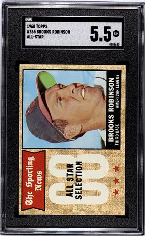 1968 Topps #365 Brooks Robinson SGC 5.5 EX+