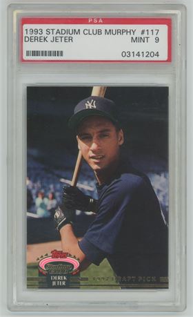 1993 Stadium Club Murphy #117 Derek Jeter RC PSA 9 MINT