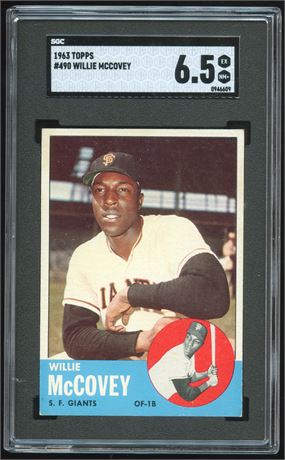1963 Topps #490 Willie McCovey SGC 6.5 EX-MT+