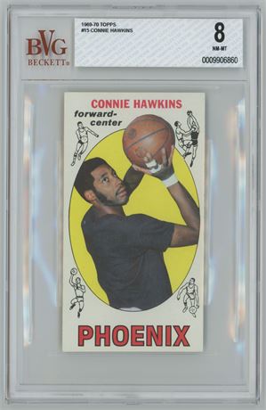 1969 Topps #15 Connie Hawkins RC BVG 8 NMMT