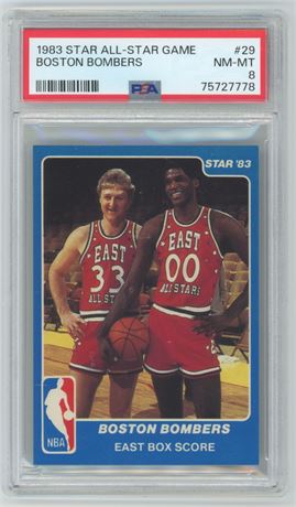 1983 Star All-Star Game #29 Boston Bombers Larry Bird PSA 8 NMMT