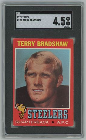 1971 Topps #156 Terry Bradshaw RC SGC 4.5 VGEX Great Color