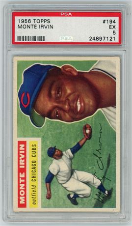 1956 Topps #194 Monte Irvin PSA 5 EX