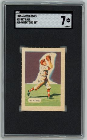 1945 Kellogg's #15 Fly Ball All-Wheat 2nd Set SGC 7 NM Only SGC Example