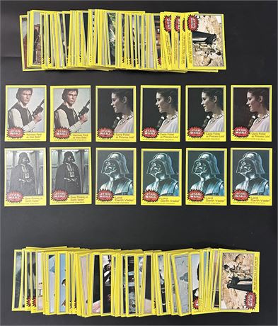 1977 Topps Star Wars Series 3 Complete Set (1-66) w/ 129 Duplicates EX AVG