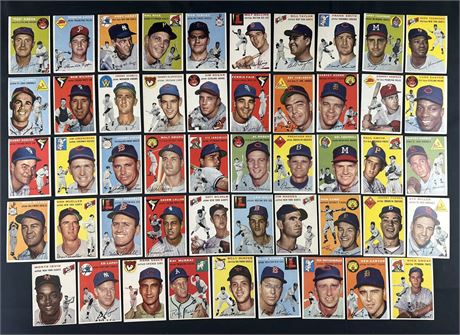1954 Topps Baseball Lot (49) w/ Stars VGEX+ Avg