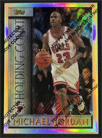 1996 Topps Michael Jordan Holding Court Refractor w/Coating