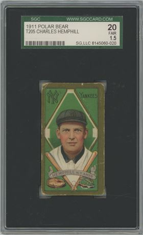 1911 T205 Polar Bear Charles Hemphill SGC 1.5 FAIR