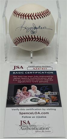Reggie Jackson Autographed Bobby Brown Era American League Baseball JSA