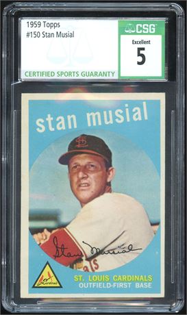 1959 Topps #150 Stan Musial CSG 5 EX