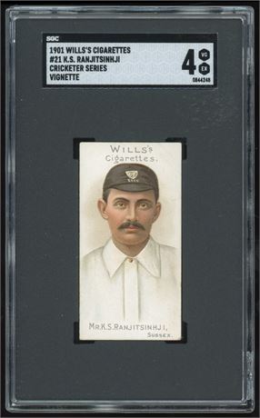 1901 Wills's #21 K.S. Ranjitsinhji Cricketer Series Vignette SGC 4 VGEX