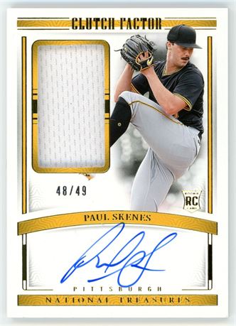2024 Panini National Treasures Paul Skenes Rookie Patch Auto 48/49 Clutch Factor