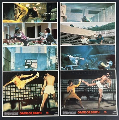 1979 Game Of Death Movie 8x10 Lobby Card Lot (6) w/ Bruce Lee & Jabbar