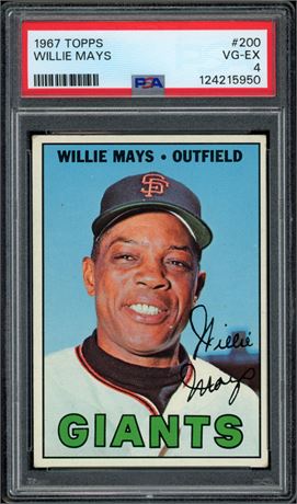 1967 Topps #200 Willie Mays PSA 4 VGEX