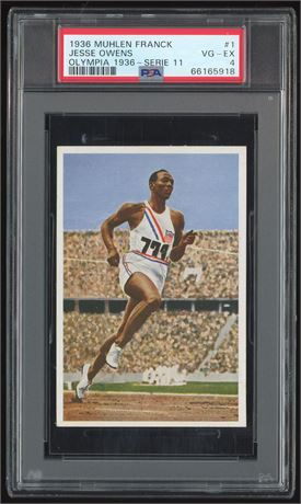 1936 Muhlen Franck Jesse Owens RC Olympia 1936 Serie 11 PSA 4 VGEX