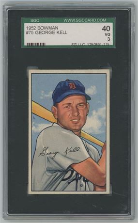 1952 Bowman #75 George Kell SGC 3 VG