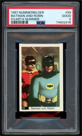1967 Nummerbilder #59 Batman And Robin Svarta Nummer PSA 2 GOOD
