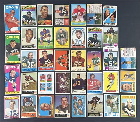 1960's-70's Star Football Lot (37) w/ Staubach RC, Riggins, RC, Ditka & More