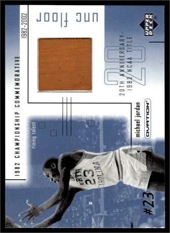 2001-02 UD Ovation Michael Jordan Game-Used 1982 UNC Floor