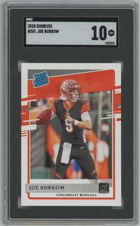 2020 Panini Donruss #301 Joe Burrow RC SGC 10 GEM MINT