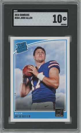 2018 Donruss #304 Josh Allen RC SGC 10 GEM MINT