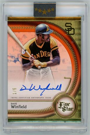 2024 Topps Five Star Dave Winfield Red 1/5 On Card Auto Factory Sealed
