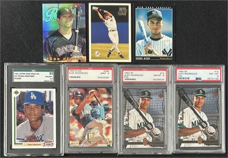 1990's Star RC Lot (7) w/ Helton, Pedro, Jeter, A-Rod