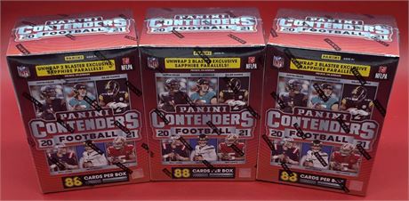 2021 Panini Fanatics Exclusive Contenders Football Sealed Blaster Box Lot (3)