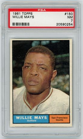 1961 Topps #150 Willie Mays PSA 7 NM